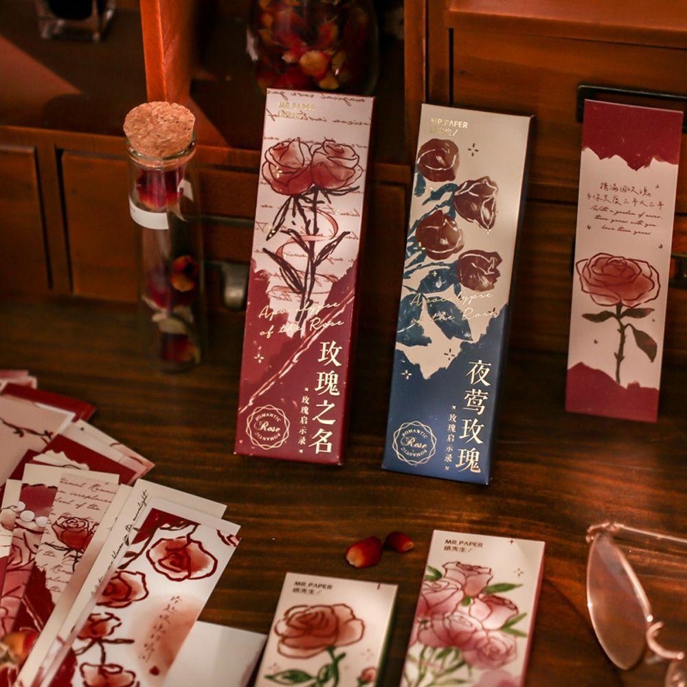 Phụ Kiện Giá Đỡ Sách Giấy Đánh Dấu Trang Sách Hình Hoa Hồng Cơ Bản Dành Cho Trang Trí Nhật Ký