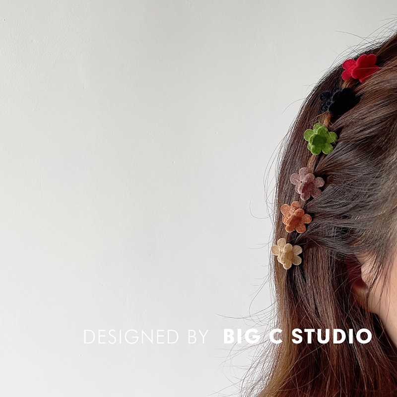 )6pcs) Kẹp Tóc Lông Nhung Thời Trang Mới Cho Nữ