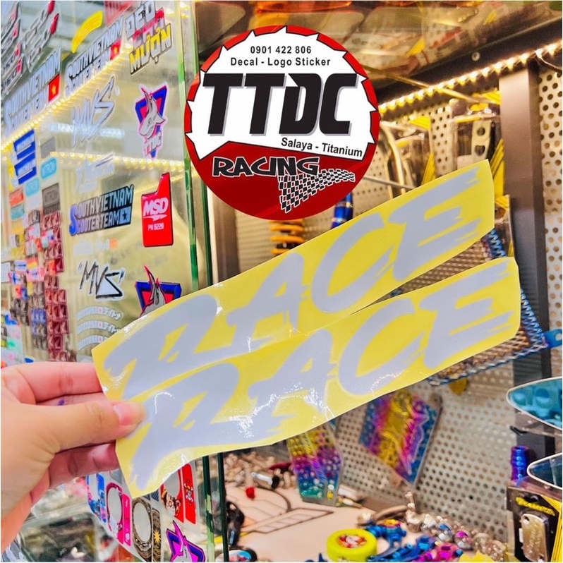 [Giá 1 tem] Tem Race Phản Quang 3M cực đẹp nhiều kích cỡ dán nhiều vị trí ✌