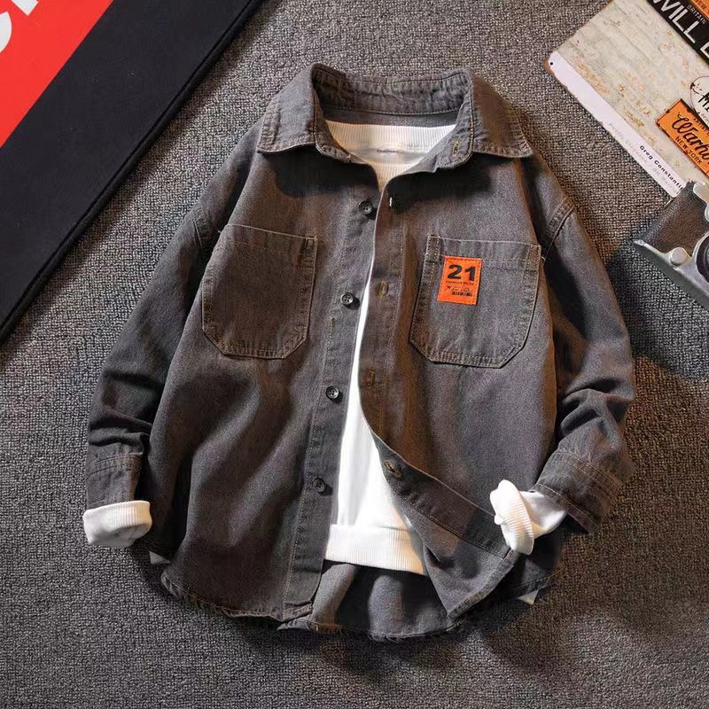 Áo Khoác denim Thời Trang Hàn Quốc 2022 Dành Cho Bé Trai