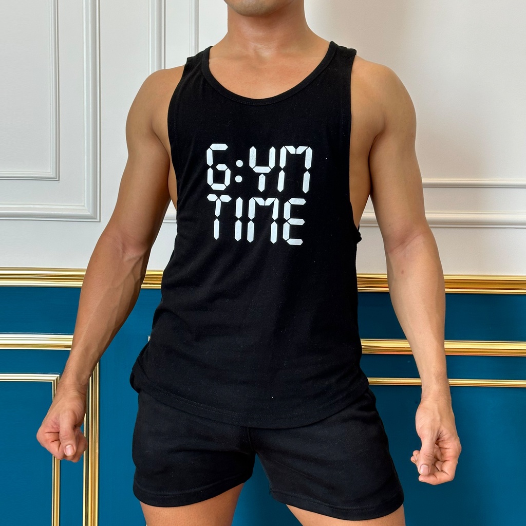Áo Thun Ba Lỗ Tank Top GYM TIME thể thao nam thoáng khí mát mẻ -MALBL005- MAL STORE