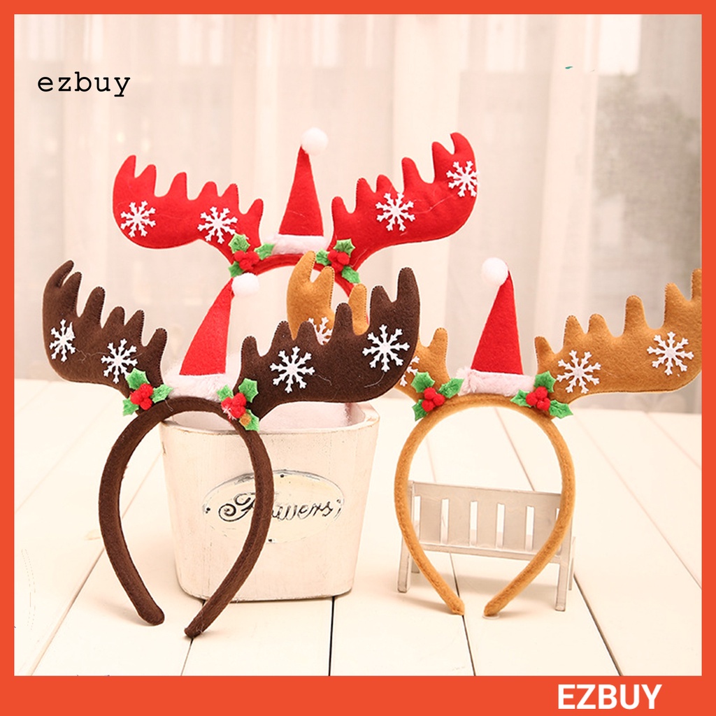 Ezbuy Băng Đô Cài Tóc Co Giãn Gọn Nhẹ Hình Bông Tuyết Hoạt Hình Giáng Sinh Trang Trí Lễ Hội