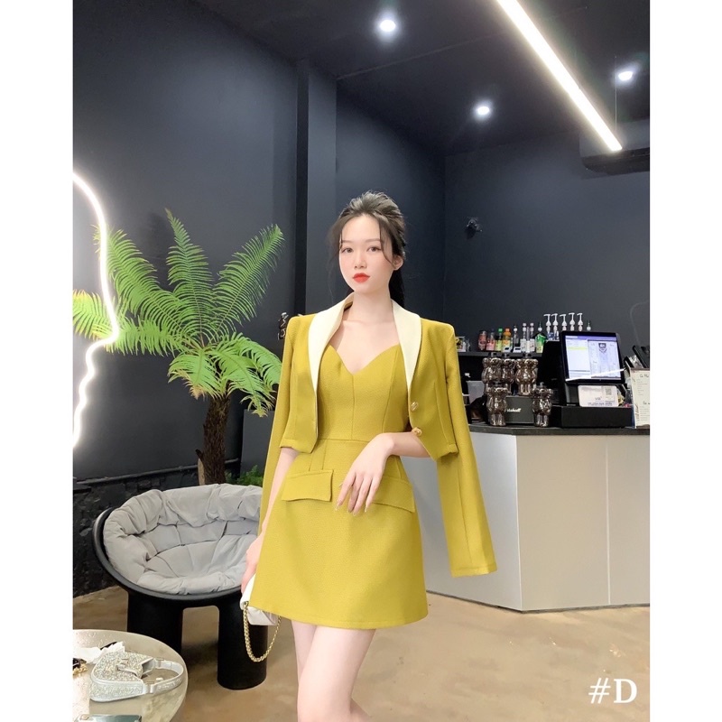 🌼 Sét váy 2s kết hợp áo khoác ngoài xinh xắn đủ 5 màu 🌻