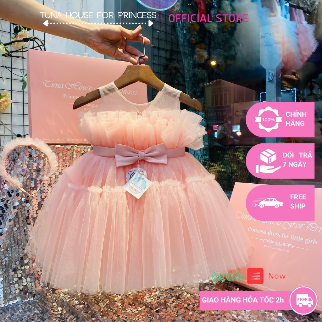 Váy đầm xoè công chúa thiết kế cho bé gái Rosa cup ngực bồng bềnh - Tuna House For Princess