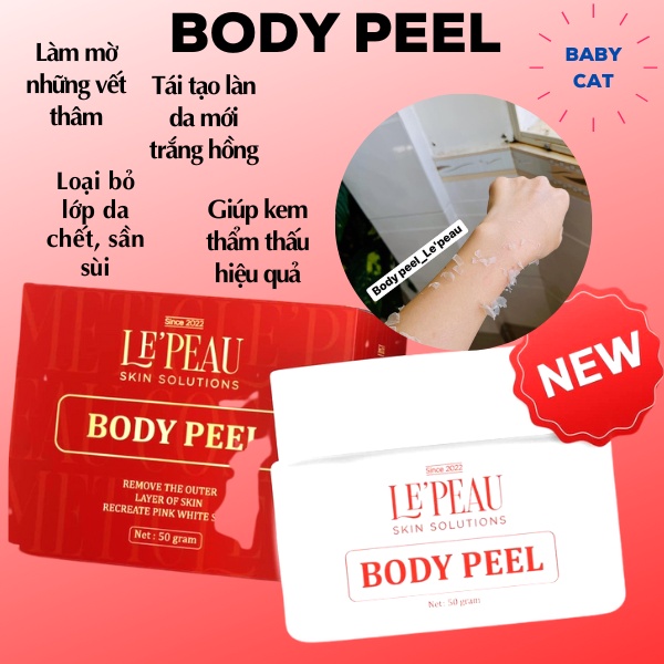 Peel nách retinol, peel da body trắng da mờ thâm sau 7 ngày, Thay Da Sinh Học  - LEPEAU
