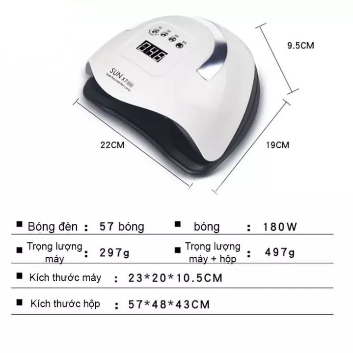 Máy hơ gel  đèn led 48W-220W SUN 5 - SUN X7 MAX