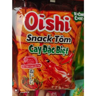 2 gói bim bim snack Oishi Tôm cay đặc biệt gói 35g
