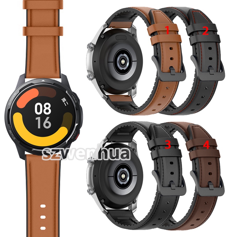 Dây Đeo Bằng Da Có Khóa Kim Loại Cho Đồng Hồ Thông Minh Xiaomi Watch S1 Active
