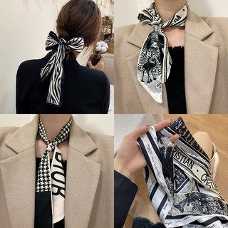Băng Đô Cài Tóc Vải Lụa Họa Tiết Houndstooth Phong Cách Retro Cho Nữ