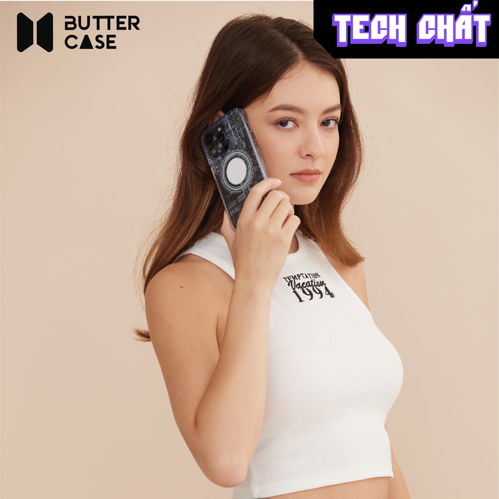 Ốp lưng in 3D vi mạch BUTTER CASE E Line Space CHÍNH HÃNG chống shock, chống bẩn, chống vi khuẩn cho iPhone 14 Pro Max