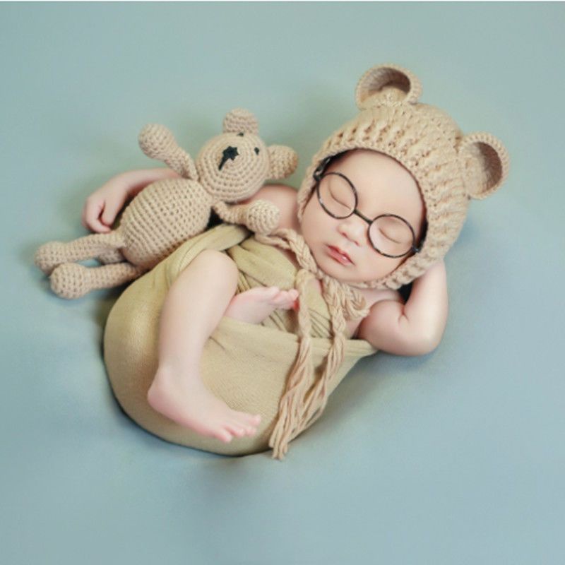 Mũ Len Quấn Em Bé Sơ Sinh Chụp Ảnh Toàn Diện Phong Cách Trung Hoa Chất Lượng Cao