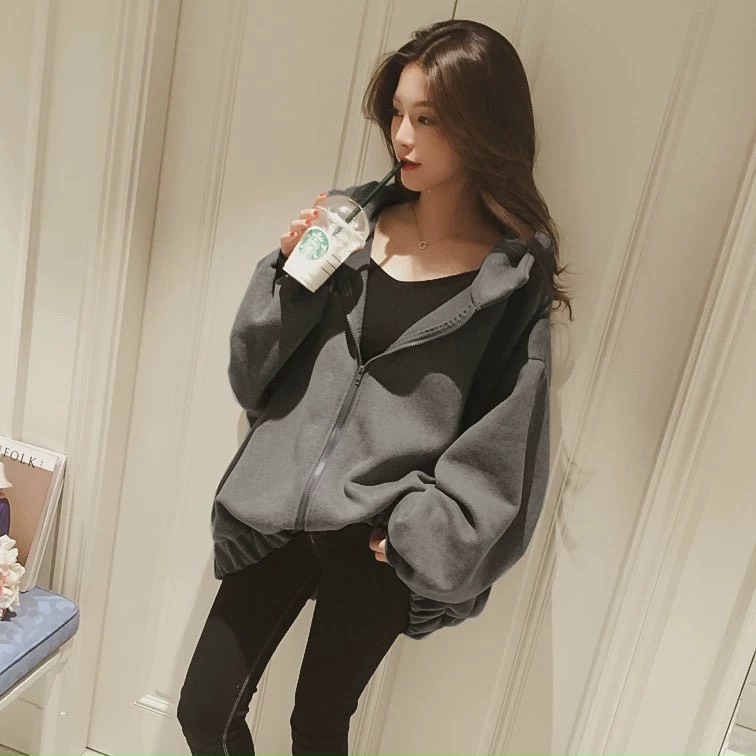 (HCM) ÁO KHOÁC NỈ HODDIES FORM RỘNG CỔ TRÙM ĐẦU THỜI TRANG NỮ SIÊU XỊN CHO CÁC CHỊ EM KME FASHION