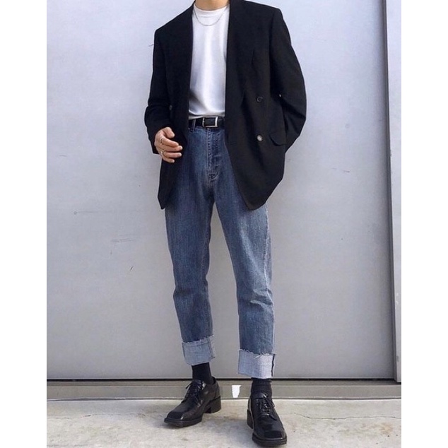 Áo khoác blazer / vest cho nam màu đen trơn, xanh navy slim fit 2, 4, 6 nút hàng secondhand 2hand si tuyển | BigBuy360 - bigbuy360.vn