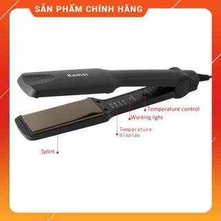 Máy Là Tóc- Máy Duỗi Tóc Mini KEMEI - Máy Uốn Tóc - Máy Ép Tóc Uốn Cụp Đa Năng