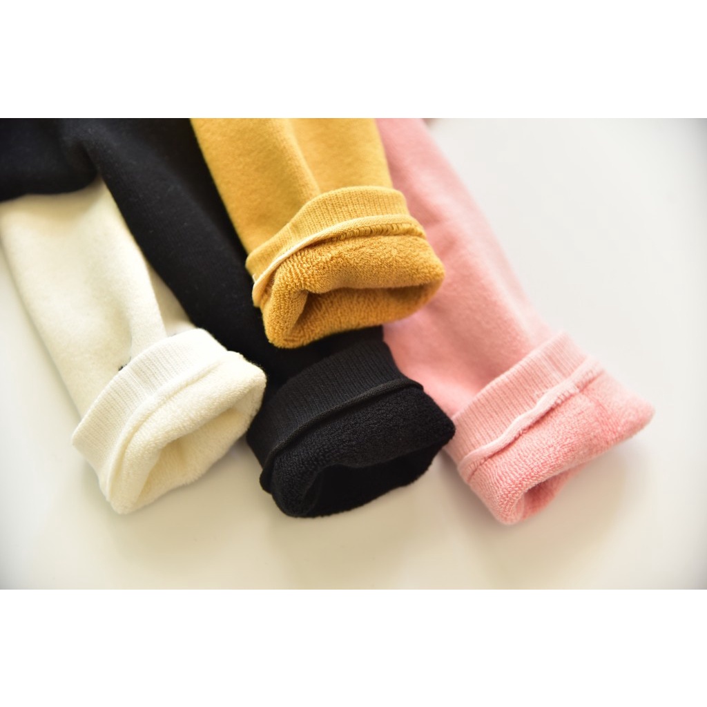 Quần tất Mèo bé gái, leggin len xù hình mèo dày dặn ấm áp cho bé