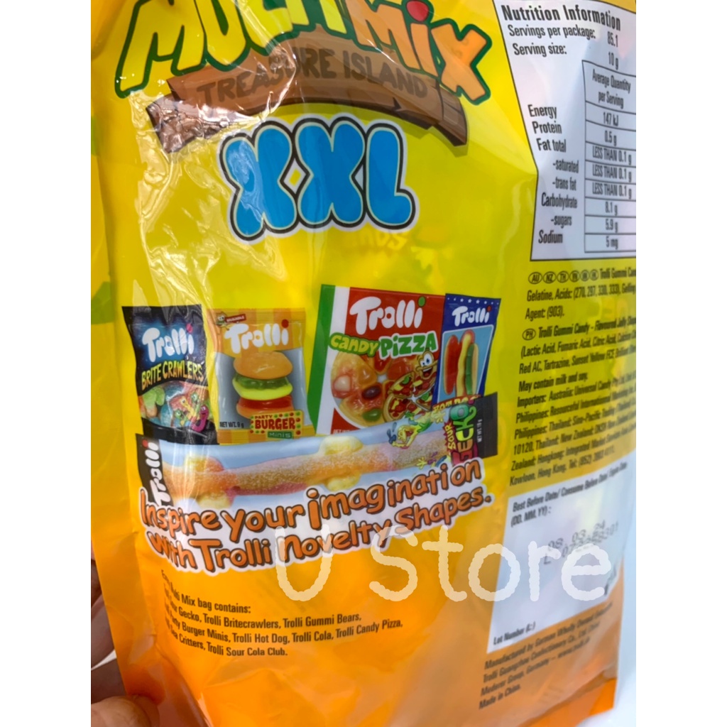 Kẹo dẻo hỗn hợp Trolli multi mix XXL 851g family pack