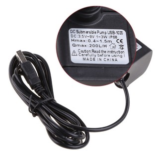 Máy Bơm Nước Vonl DC3 5V-9V 3W Cổng USB