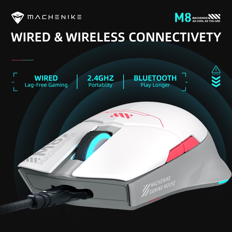 Chuột không dây Bluetooth 2.4G / RGB MacheNike M8 Gen 2 M810 / M840 24000DPI