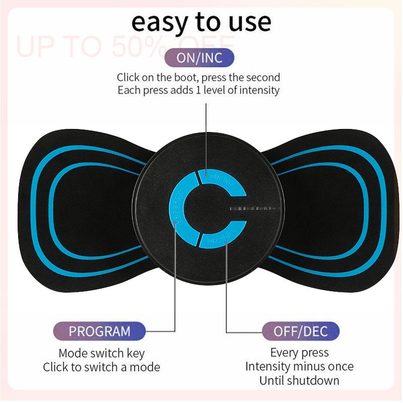 Máy massaga mini, máy mát xa dùng xung điện 6 chế độ