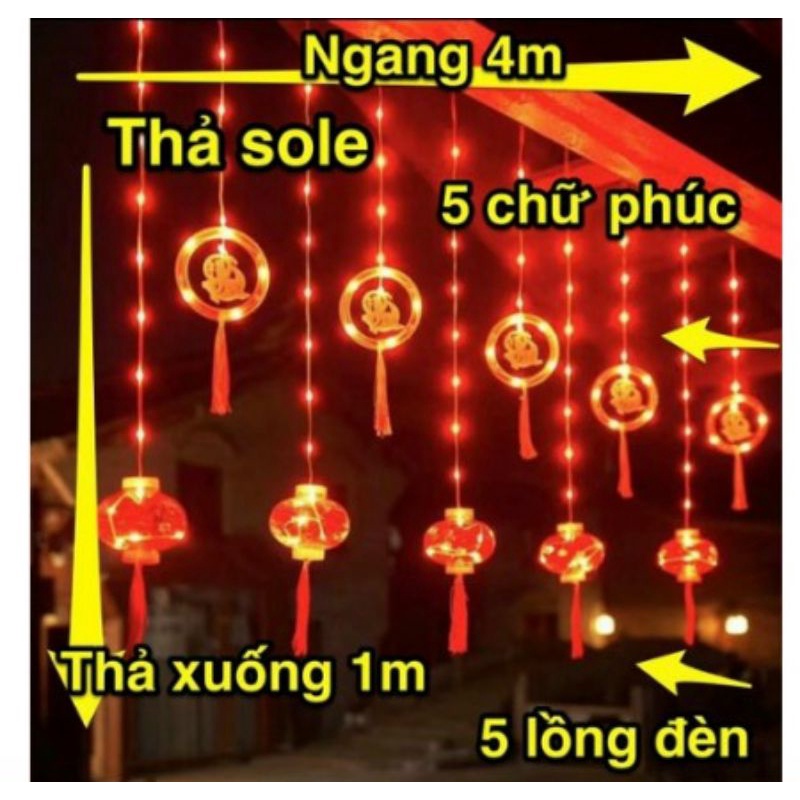 LỒNG ĐÈN NGANG 4M CHỮ PHÚC