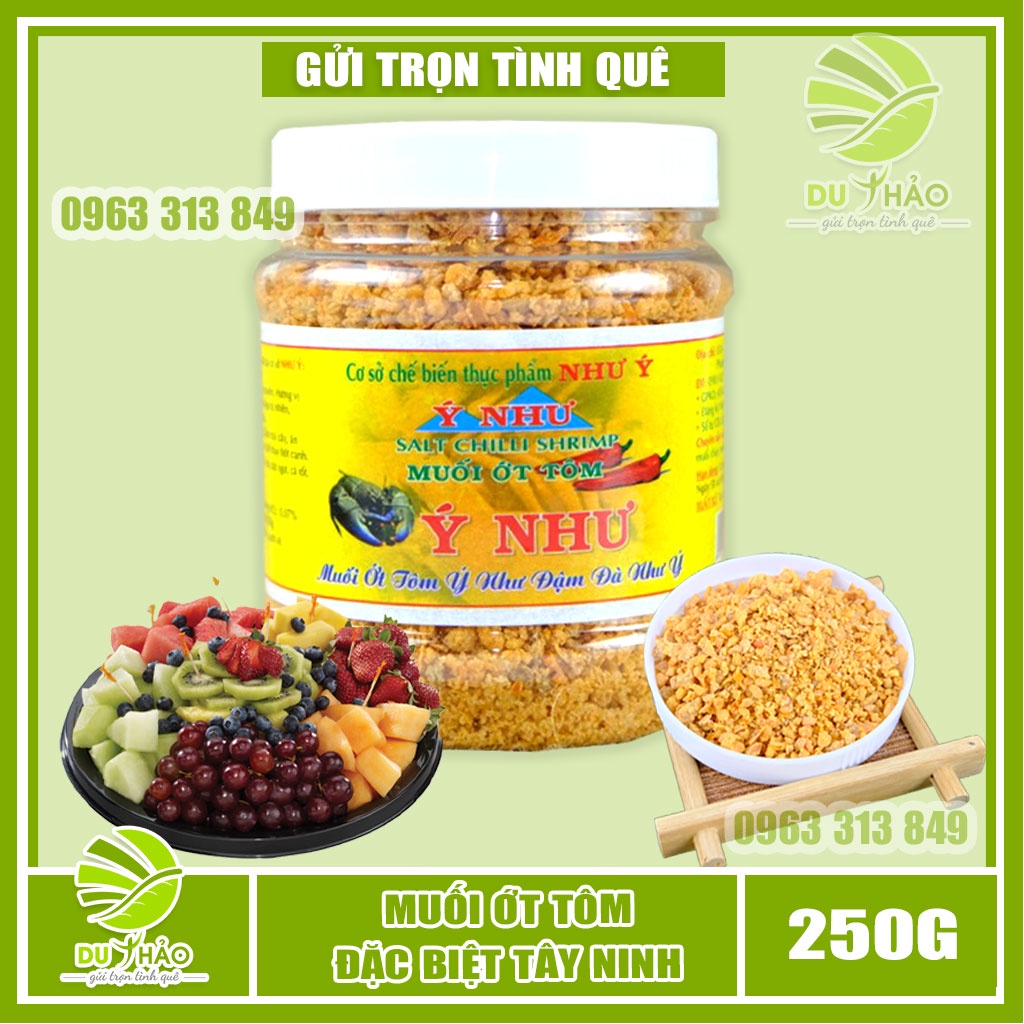 Muối Tây Ninh Ý Như 250gr chấm trái cây, đặc sản muối tôm, muối tiêu, muối tiêu ớt, muối ớt chay