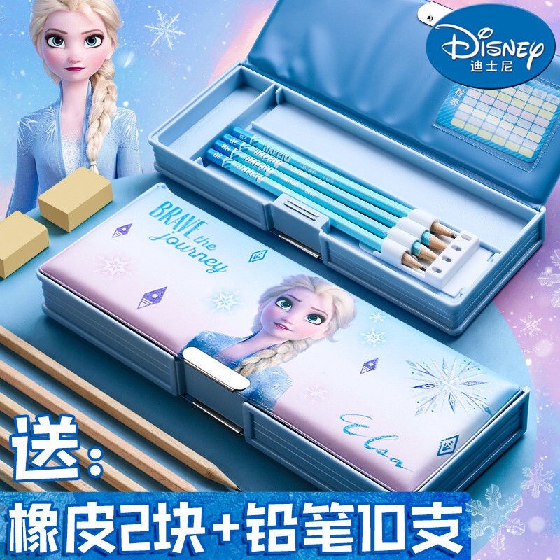 Hộp Bút Nhựa Hai Ngăn Hình Công Chúa Disney elsa 2022 2022 1102