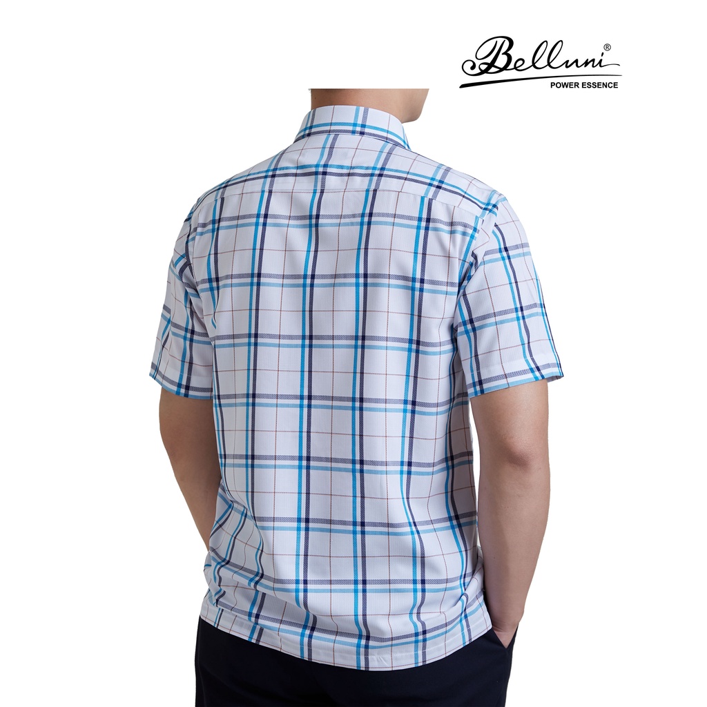 Áo sơ mi nam ngắn tay BELLUNI vải sợi tre chống nhăn thanh lịch - ABN.BP.BE.228.W1