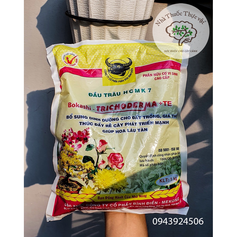 Phân Hữu Cơ Vi Sinh Trichoderma + TE Đầu Trâu HCMK7 1Kg