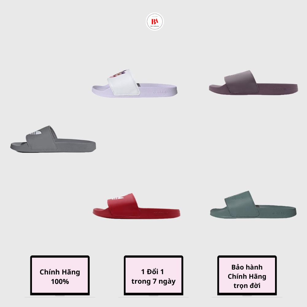 Chính hãng Dép quai ngang Adidas Lite Xám / Tím nhạt / Tím đậm / Đỏ / Xanh Lá