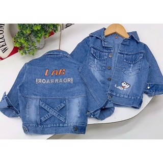 Áo Khoác jean bé trai chất mềm đẹp size nhí 8-22kg