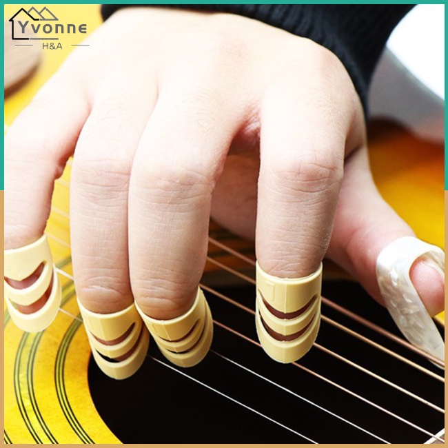 One set 4 Miếng Bọc Ngón Tay Cái Cho Đàn Guitar Điện Acoustic (3 Móng Tay + 1 Miếng Gảy Đàn)