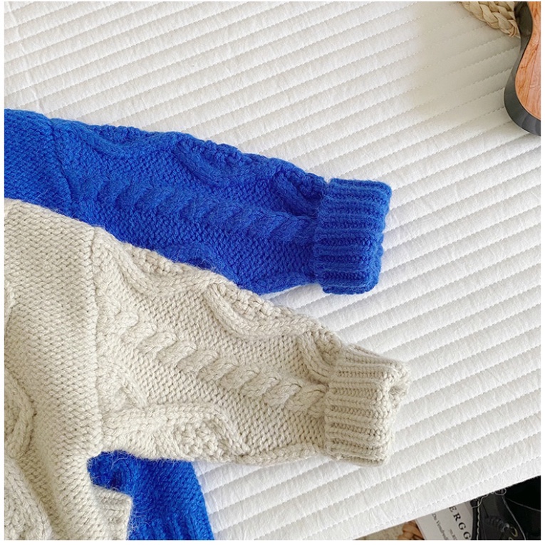 Áo Sweater Dệt Kim Mỏng Màu Trơn phong thái korea trang điểm Xuân Thu 2022 Mới Cho Bé Trai AMBB KIDS