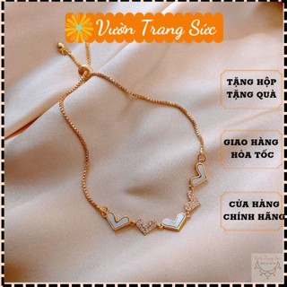 Vòng tay nữ - Lắc tay nữ 5 sao dây rút nhìn là mê, đeo là sang Vườn Trang Sức