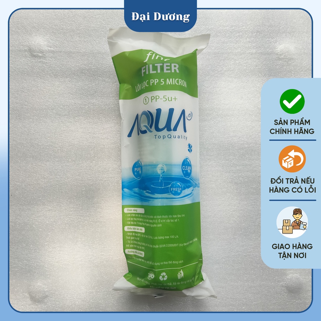 Lõi lọc nước số 1 Aqua ADP có bọc giấy dùng thay thế lõi của máy lọc nước