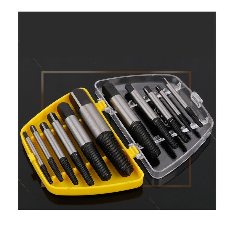 Bộ 6 đầu vặn vít gãy 3-22mm tháo ốc gãy lấy vít gãy bền đẹp chắc tay thép cacbon.
