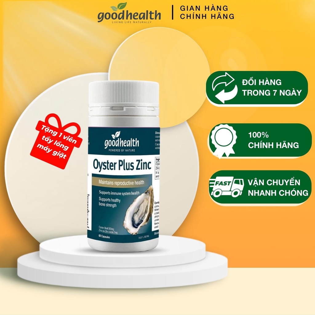 Tinh chất hàu biển Oyster Plus ZinC Goodhealth 60 viên, hàu úc Oyster Plus