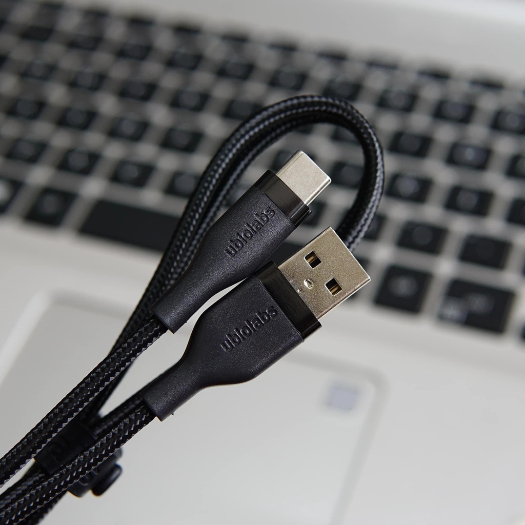 Dây cáp sạc nhanh bọc dù Ubio Labs USB to C dài 1m chính hãng | Bảo hành 6 tháng