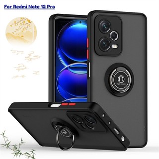 Ốp Điện Thoại Cho Redmi Note12 Pro Note 12 Pro + Plus 4G 5G Giá Đỡ Vòng Kim Loại Từ Tính Vỏ Giáp Bảo Vệ Chống Sốc Ốp Lưng Cứng