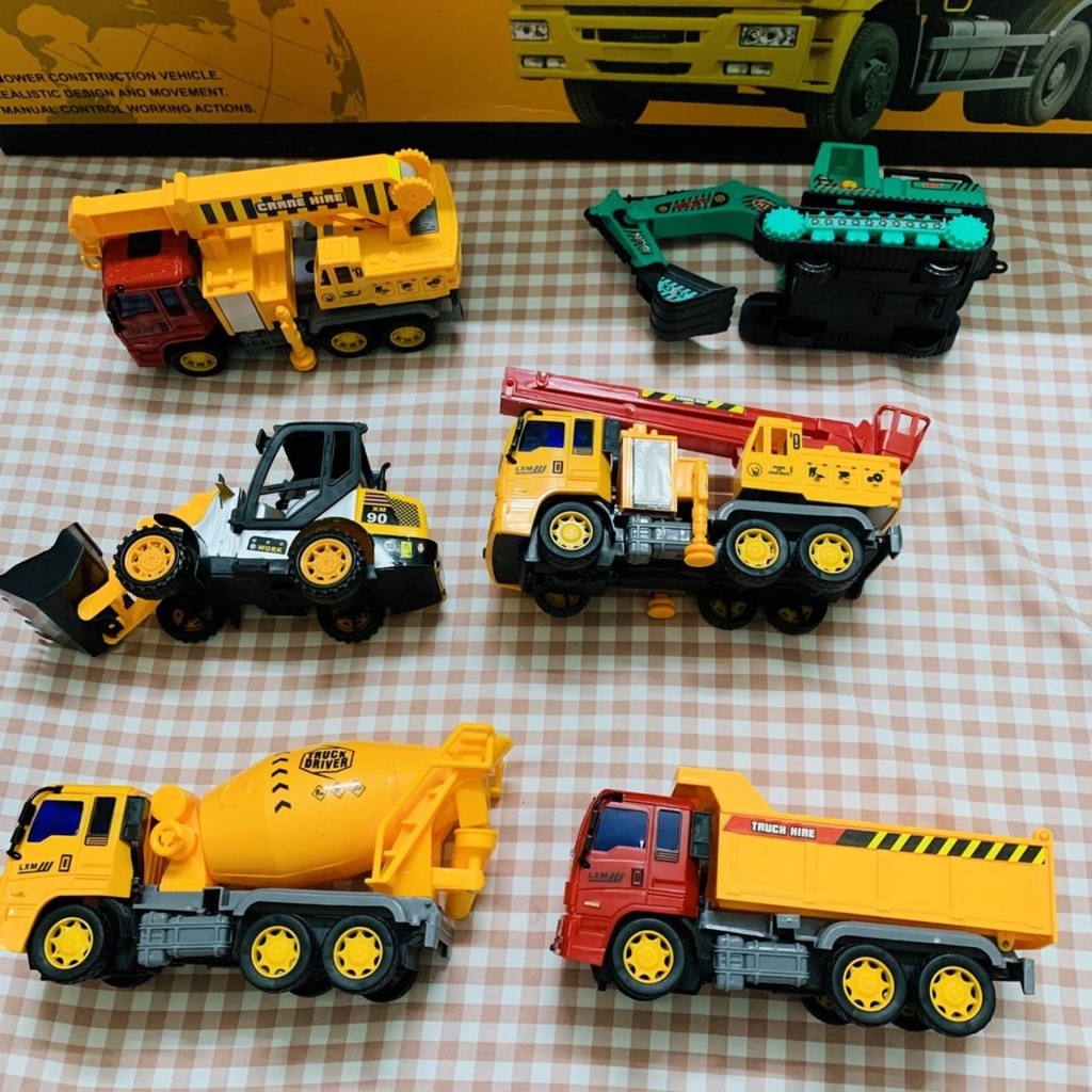 Đồ chơi ô tô xe tải, xe công trình xây dựng cỡ lớn trẻ em, máy xúc, máy cẩu, x - Thingkids