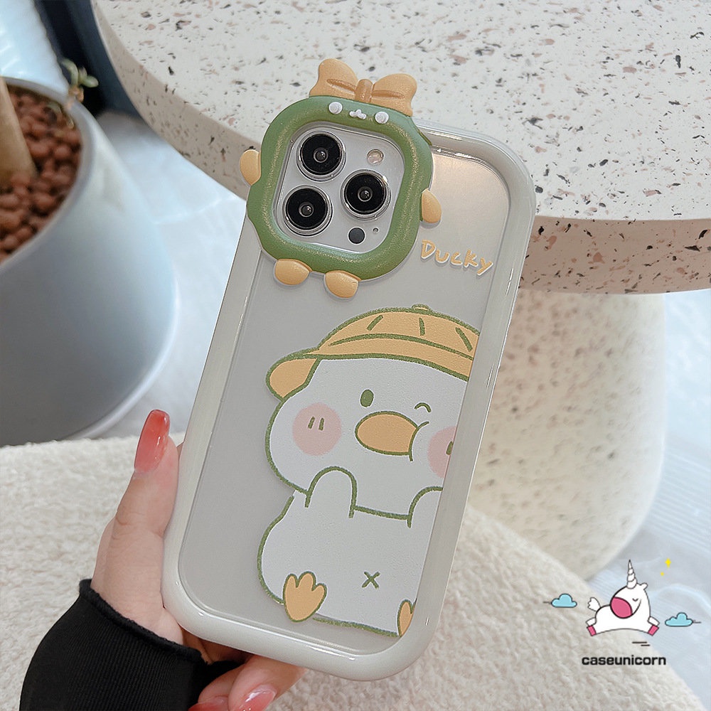 Ốp Điện Thoại Mềm Họa Tiết Chú Vịt 3D Dễ Thương Cho iPhone 11 13 12 14 Pro MAX 7 8 6 6S 14 Plus XR X XS MAX SE 2020