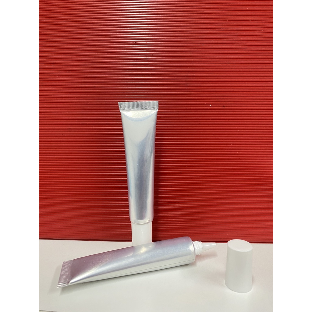 Tuýp rỗng dùng chiết son môi 15ml  nền bạc ánh kim