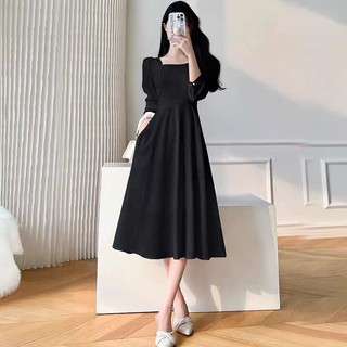 Đầm Xoè Công Sở Cổ Vuông Nữ Tính Thanh Lịch- Ellie Dress