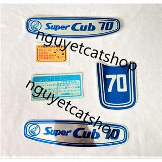Tem xe Cub 78/70 xanh