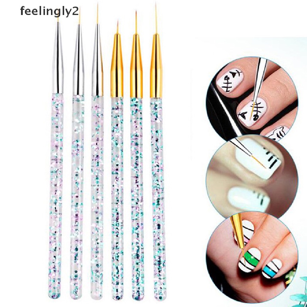 Set 3 Cọ Vẽ Trang Trí Móng Tay Nghệ Thuật Bằng Acrylic