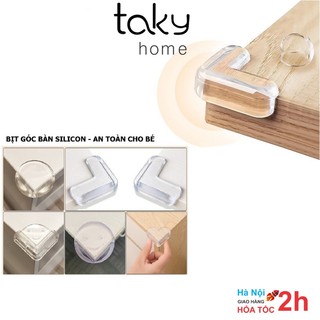 Set 4 Miếng Silicon Bịt Góc Bàn Bảo Vệ An Toàn Cho Bé, Góc Bàn Silicon Bền, Tiện Dụng Trong Gia Đình. TakyHome 5500