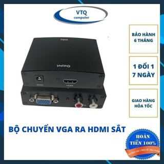 Bộ chuyển VGA sang HDMI chính hãng, tín hiệu tốt, kèm nguồn sạc. bảo hành 6 tháng.shopphukienvtq