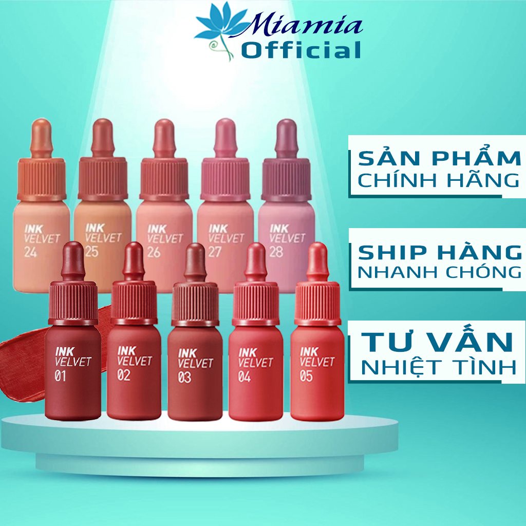 Son Ink Velvet Kem Lì Peripera Ink Velvet Lip Tint 01 02 03 04 05 30 31 32 33 34 Đủ Màu Mới Nhất [CHÍNH HÃNG]
