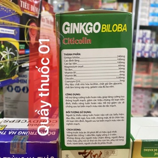 Hoạt huyết dưỡng não Ginko Biloba tăng cường tuần hoàn não