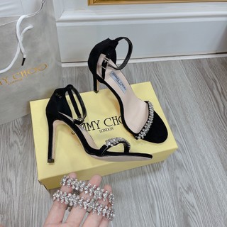 Sandal jmmy quai đá ngang gót nhọn spsl fullbox bill túi giấy