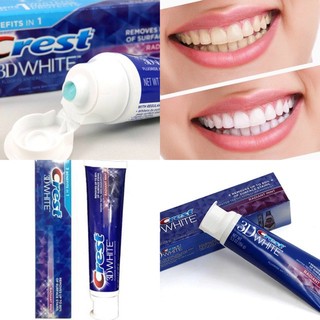 Kem đánh răng crest 3d white radiant mint mỹ 116g